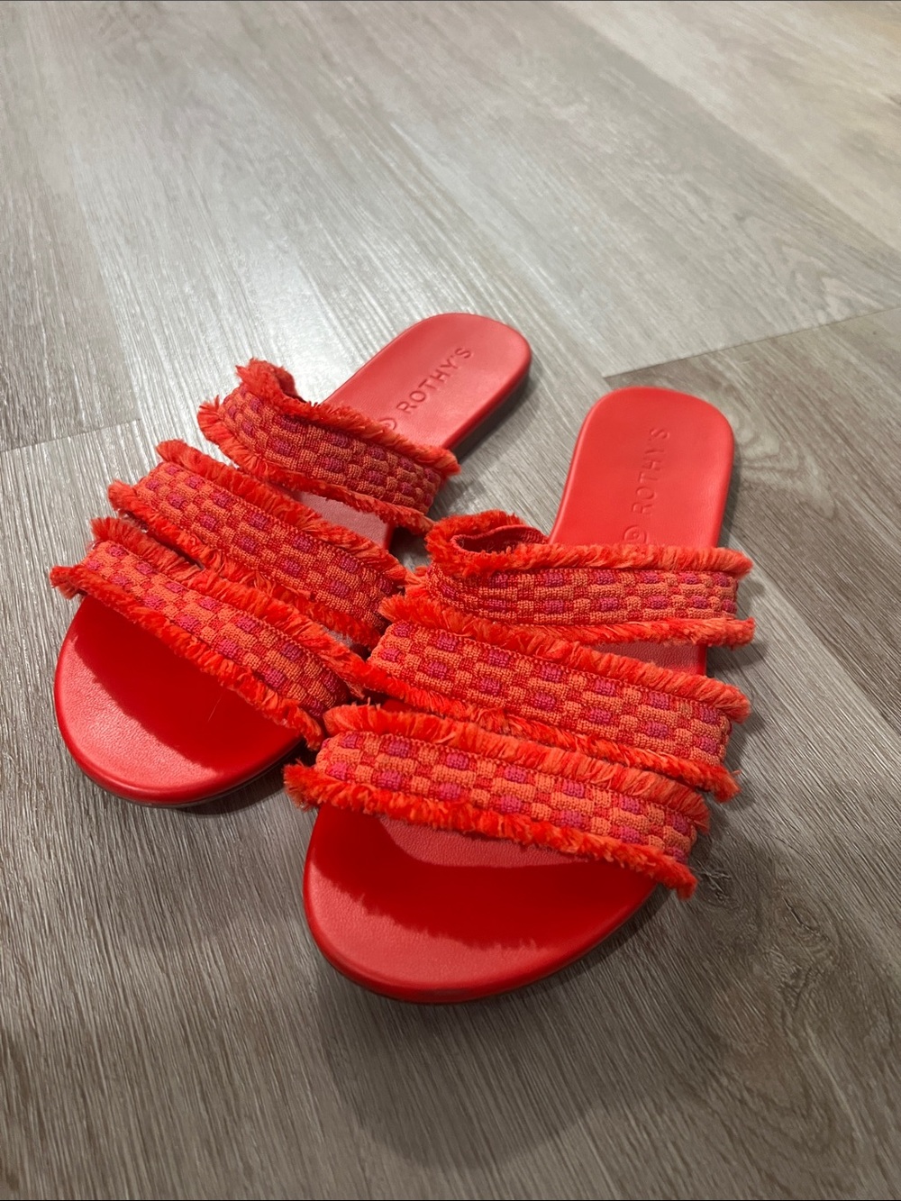 Rothy’s Triple Band Fringe Sandals